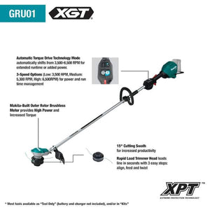 Makita GRU01Z XGT Brushless Trimmer