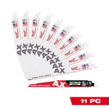 Milwaukee 9 in 5 TPI AX Nail Embedded Wood Cutting Reciprocating Saw 10 Pack+NITRUS AX