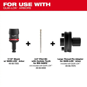 Milwaukee 49-56-9295 BIG HAWG Carbide Hole Saw Kit 9 Piece