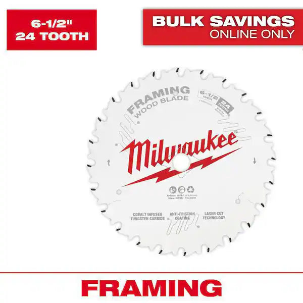 Milwaukee saw blade with cobalt infused tungsten carbide teeth