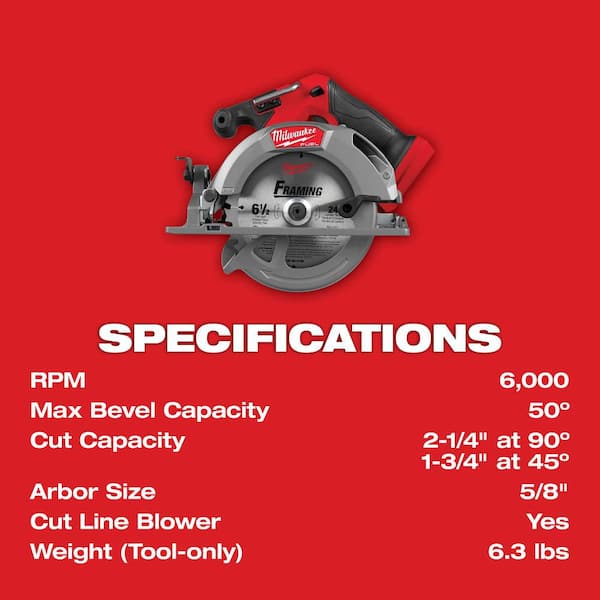 Milwaukee 2833-20 circular saw cordless tool