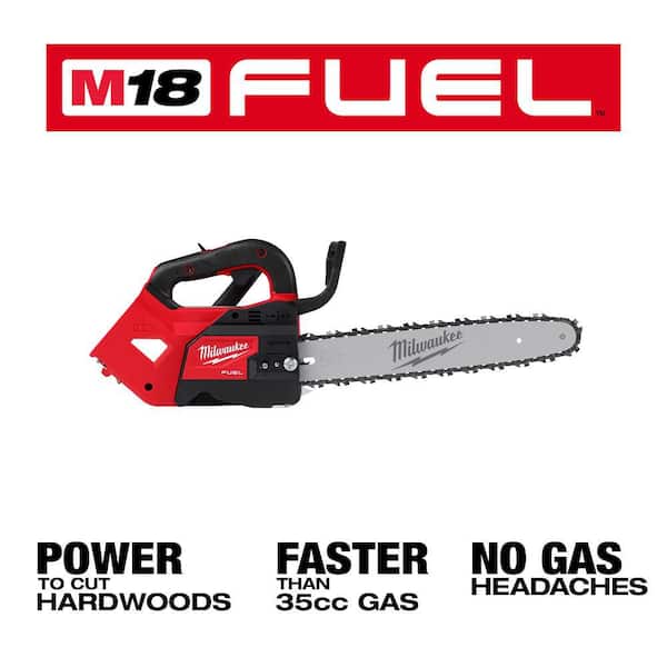 Milwaukee battery powered chainsaw for pruning