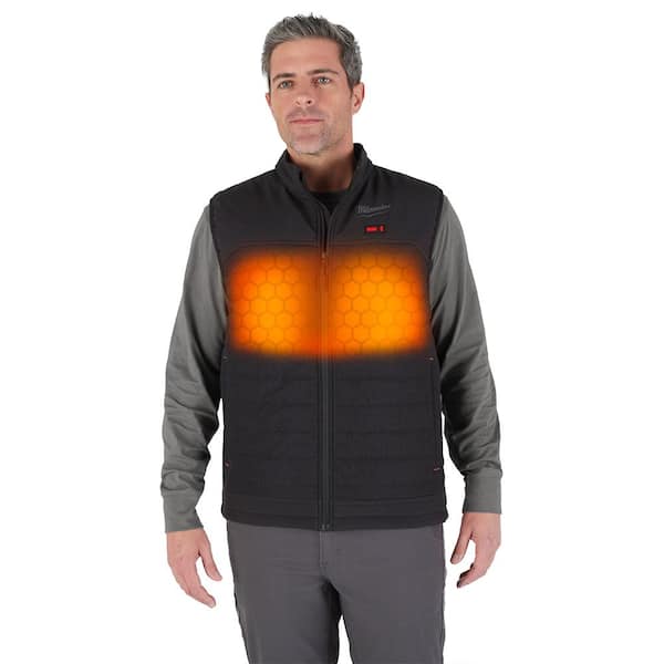 Milwaukee Men's Large M12 12-Volt Lithium-Ion Cordless AXIS Black Heated Vest Kit with (1) 2.0 Ah Battery and Charger