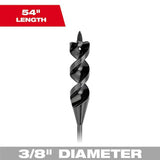 Milwaukee 3/8 in. x 54 in. Cable Bit