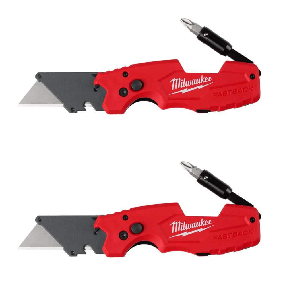 Milwaukee 48-22-1505D 6 in1 Folding Utility Knife 2-Pack