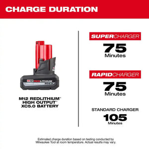 Milwaukee 48-11-2450 M12 REDLITHIUM HO XC5.0 Battery Pack