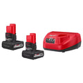 Milwaukee 48-59-2450P M12 XC High Output 12V 5.0Ah Battery 2-Pack + Charger