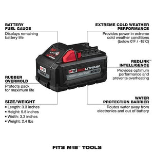 Milwaukee M18 18-Volt Lithium-Ion High Output Battery Pack 6.0Ah
