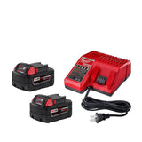 Milwaukee M18 18-Volt Lithium-Ion XC Starter Kit with Two 5.0Ah Batteries and Charger