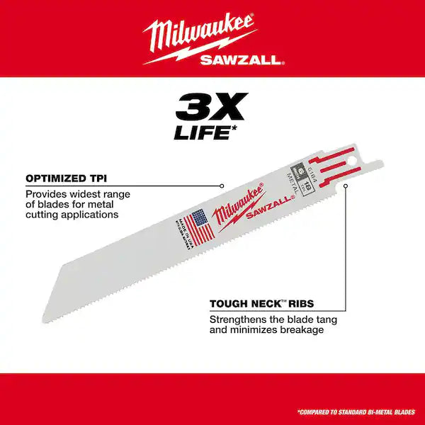 Milwaukee 49-22-1216D blade set for demolition and general metal cutting