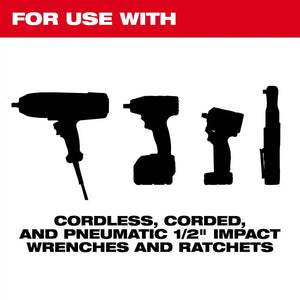 Milwaukee 49-66-7014 SHOCKWAVE 1/2 in. Deep Socket Set (14-Pc)