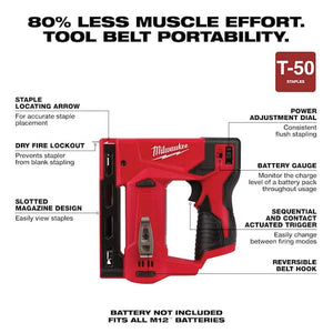Milwaukee compact cordless stapler listing photo 2447-20