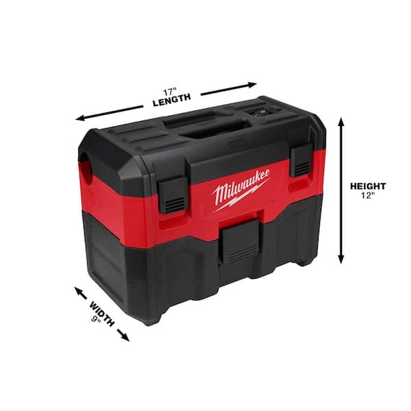 Milwaukee cordless wet dry vacuum with hose and attachments