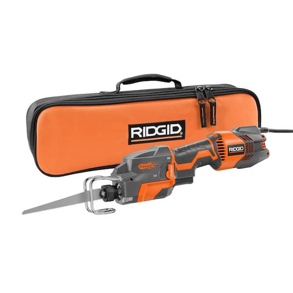 RIDGID Thru Cool 6 Amp Corded 1-Handed Orbital Reciprocating Saw Kit – Model 1000296231