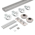 Onward 72 in. 1820 mm Bypass Sliding 2 Door Complete Hardware Kit with Zinc Track