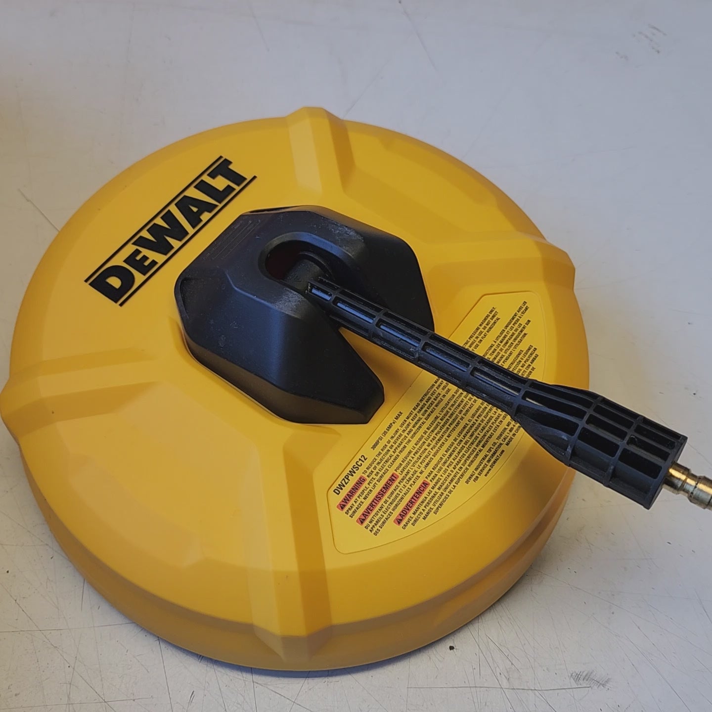 DEWALT 12 inch pressure washer surface cleaner attachment for driveway use