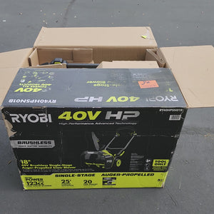 Ryobi electric auger propelled snow blower outdoor winter tool
