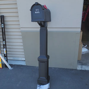black curbside mailbox system