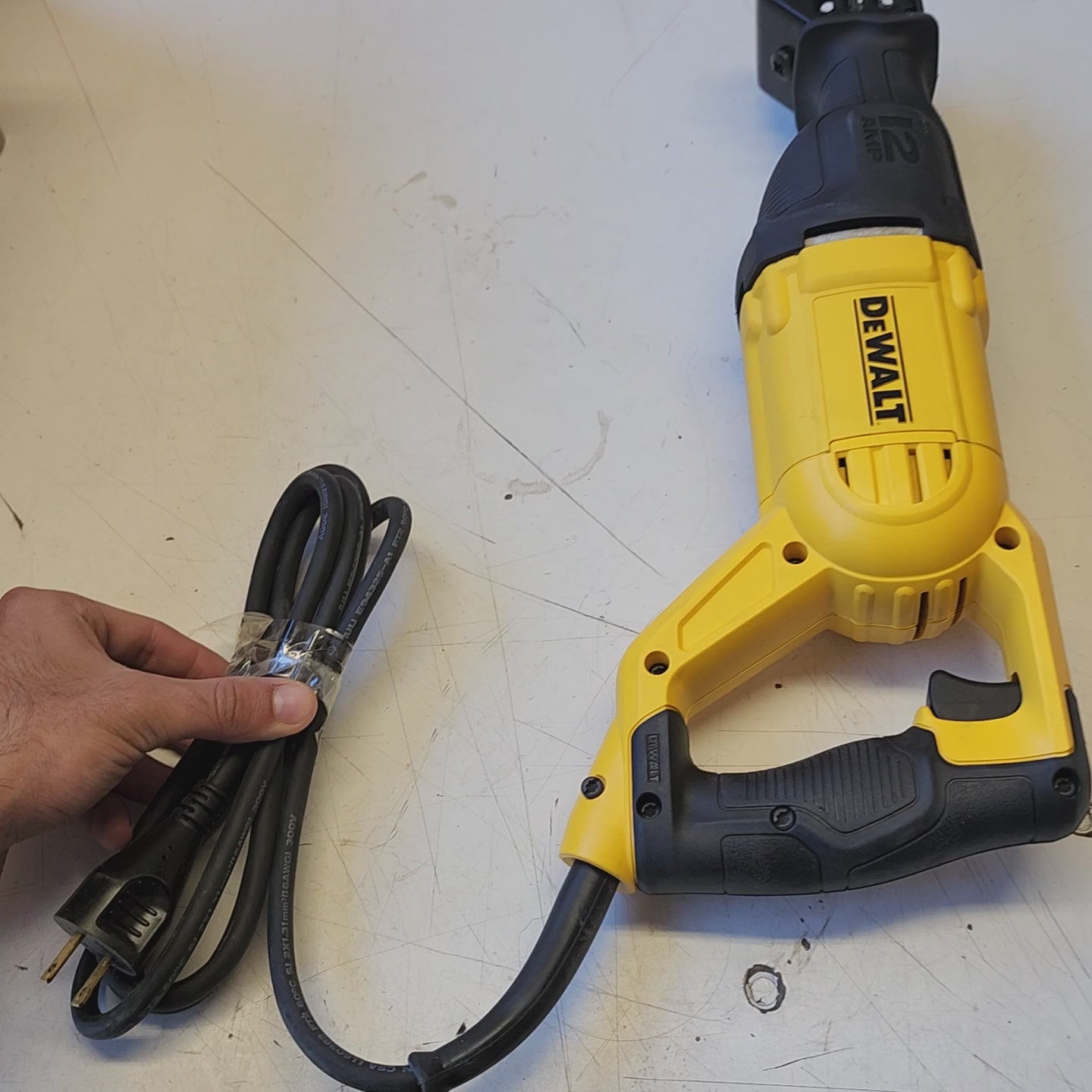 DEWALT DWE305 corded saw for wood metal and PVC cutting jobs