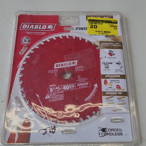 DIABLO 8-1/4 in finishing blade 40 tooth high quality wood cutting blade