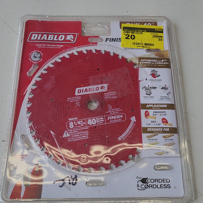 DIABLO 8-1/4 in finishing blade 40 tooth high quality wood cutting blade