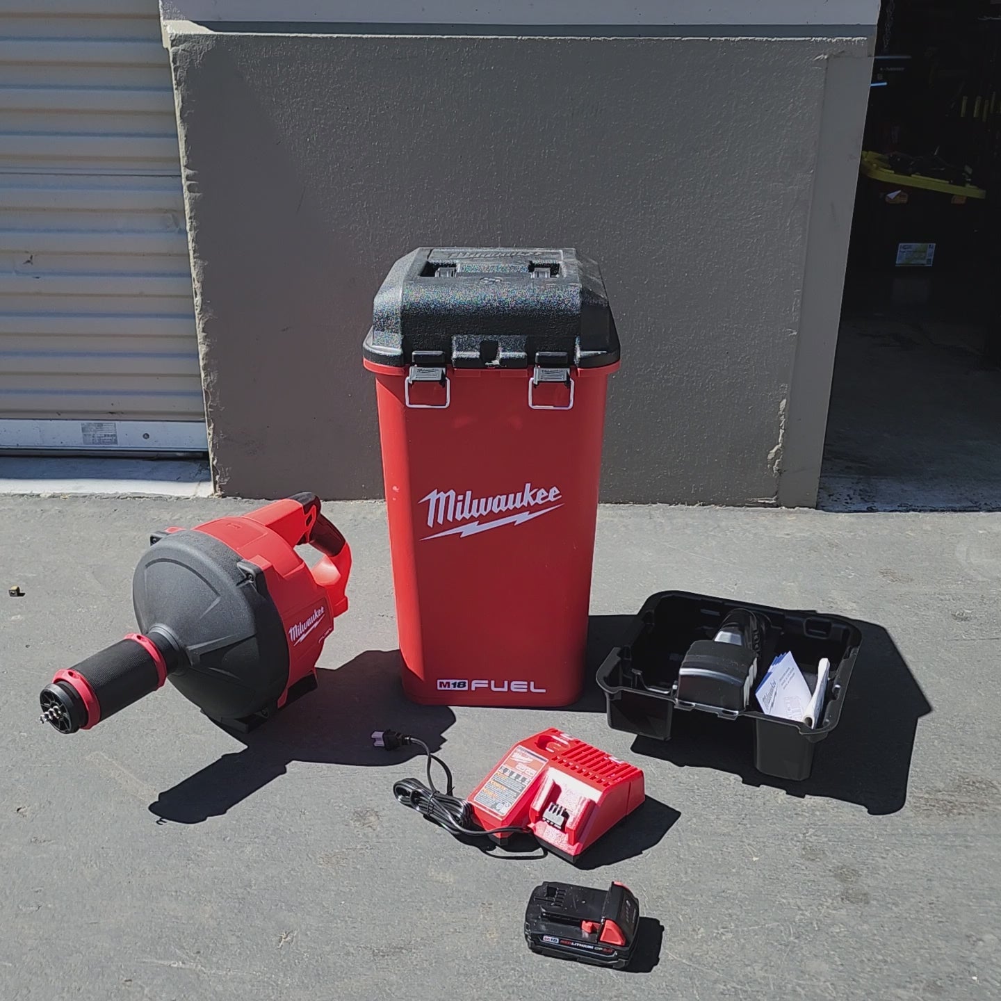 Milwaukee M18 drain snake for clogs removal