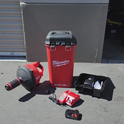 Milwaukee M18 drain snake for clogs removal