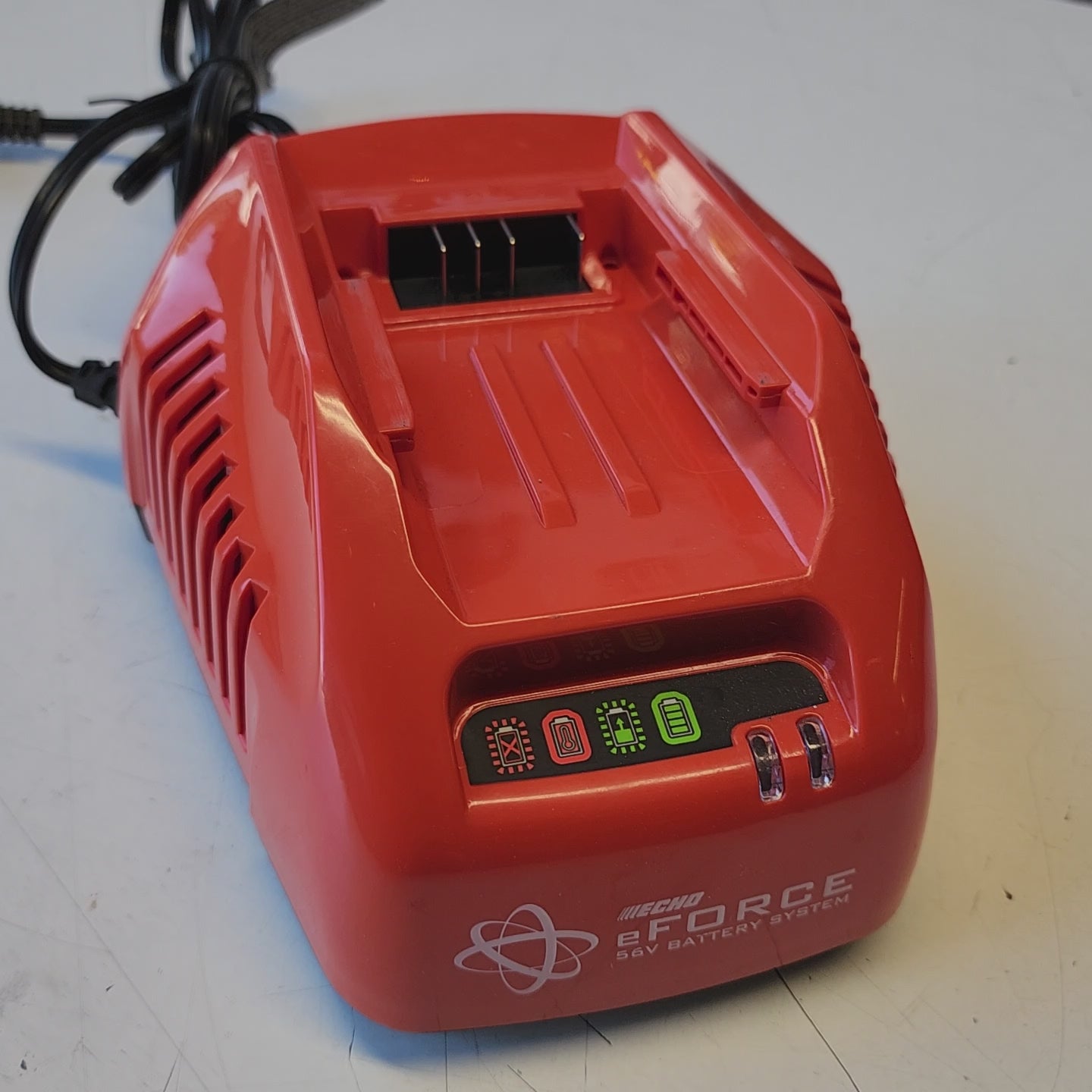 ECHO 56V cordless battery rapid charger with long power cord and LED