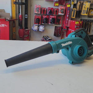Makita LXT cordless blower for garage cleanup