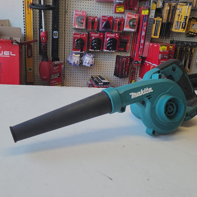 Makita LXT cordless blower for garage cleanup