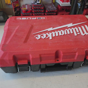 Milwaukee branded tool box for drill and impact setup
