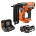 RIDGID 18V Brushless Cordless 18-Gauge 2-1/8 in. Brad Nailer with CLEAN DRIVE Technology with 2.0 Ah Battery and Charger