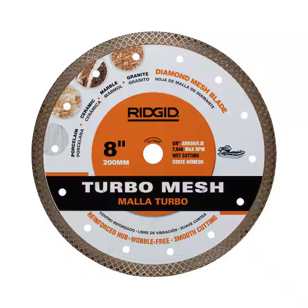 RIDGID 8 in. Continuous Mesh Rim Diamond Blade – Value Tools Co