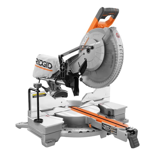RIDGID 12 in Dual Bevel Sliding Miter Saw 15 Amp