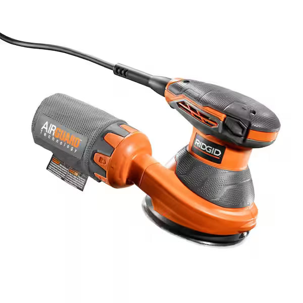 RIDGID 3 Amp Corded 5 in. Random Orbital Sander with AIRGUARD Technology – Open Box, Barely Used