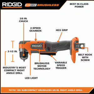 RIDGID 18V SubCompact Brushless Cordless 3/8 in. R #condition_open-box
