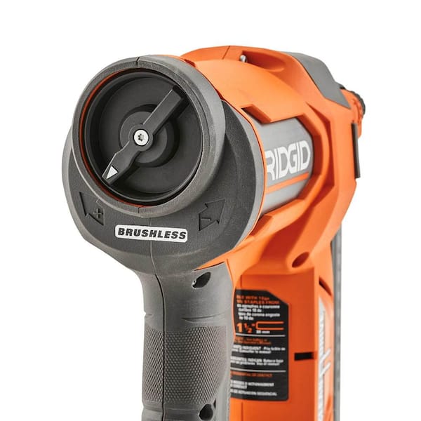 RIDGID 18V cordless narrow crown stapler