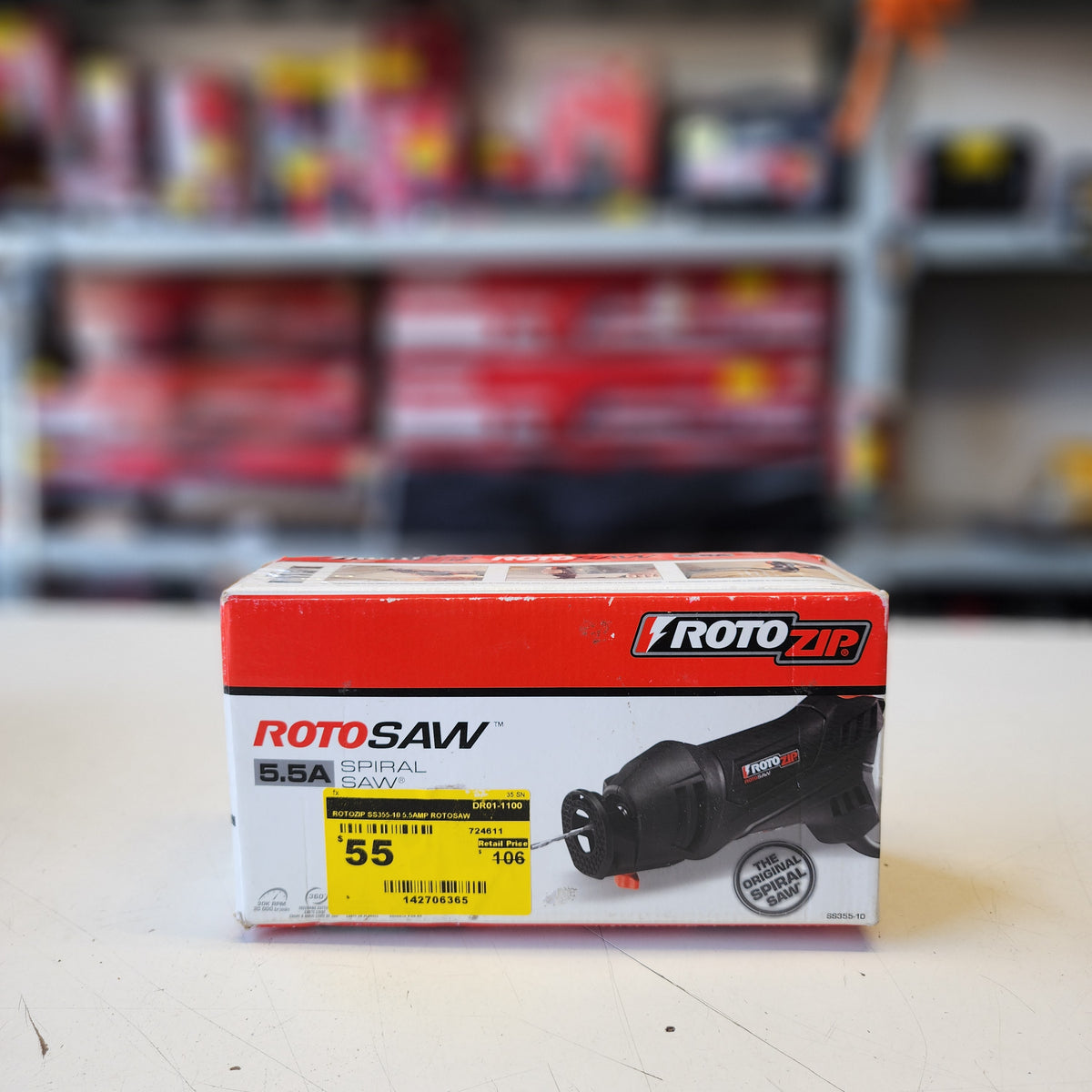 Rotozip 724611 5.5 Amp Corded 1/4 in. Rotary RotoSaw Spiral Saw Tool Kit with 5 Accessories Rotozip