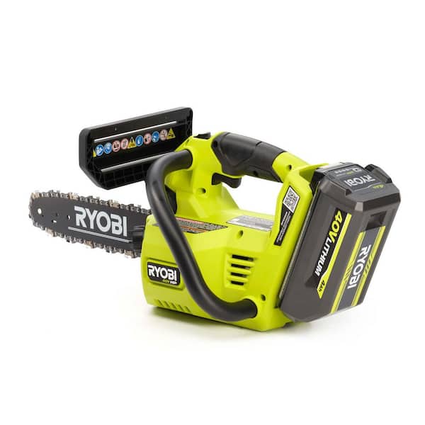 RYOBI 40V HP Brushless 12 in. Top Handle Battery Chainsaw with 4.0 Ah Battery and Charger
