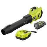 RYOBI 40V HP Brushless Whisper Series 160 MPH 650 CFM Leaf Blower Cordless with 4.0 Ah Battery