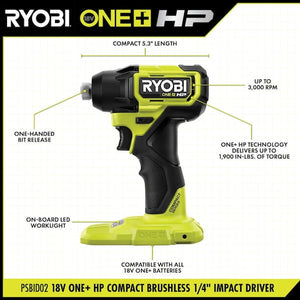 RYOBI ONE+ 18V Cordless 1/2 in. Drill/Driver (Tool Only)