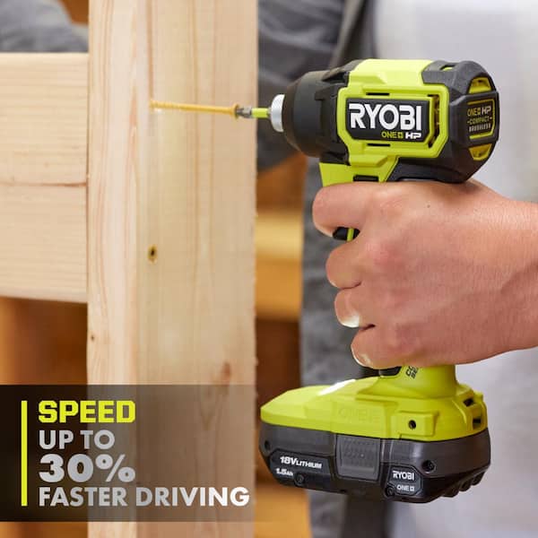 RYOBI ONE+ HP 18V Brushless Compact 1/4 in. Hex Impact Driver (Tool Only)