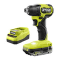 RYOBI ONE+ HP 18V Brushless Cordless Compact Impact Driver Kit with 18V 2.0 Ah HIGH PERFORMANCE Battery and Charger