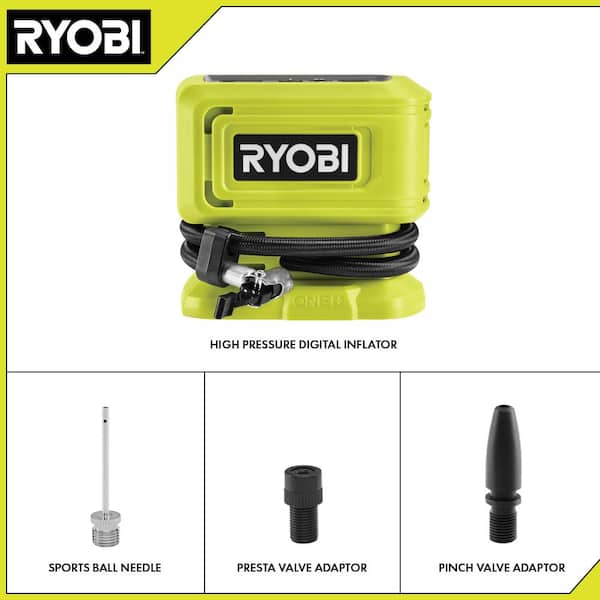 RYOBI PCL001B 18V ONE+ portable high pressure inflator compact design