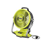 RYOBI ONE+ 18V Cordless Hybrid WHISPER SERIES 12 in. Misting Air Cannon Fan