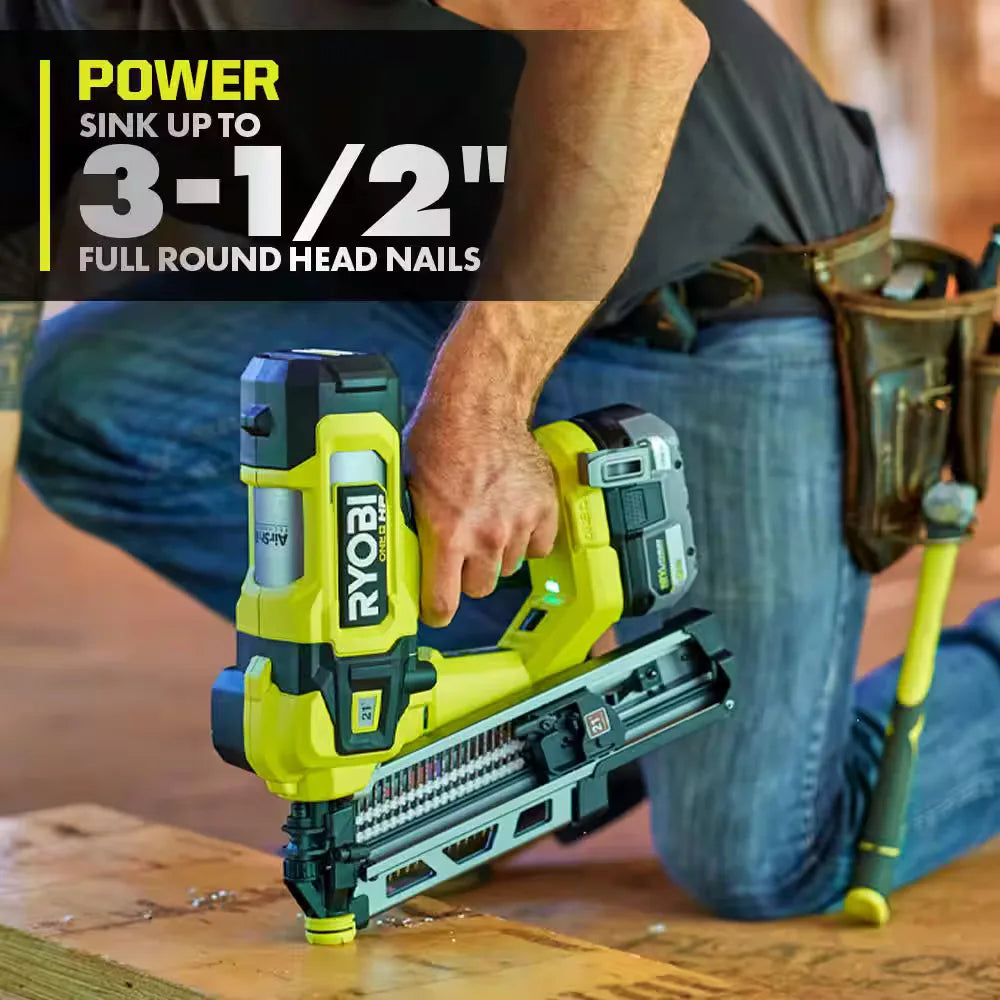 ONE+ HP PBL345B 18V Brushless Cordless AirStrike 21° Framing Nailer  Tool Only