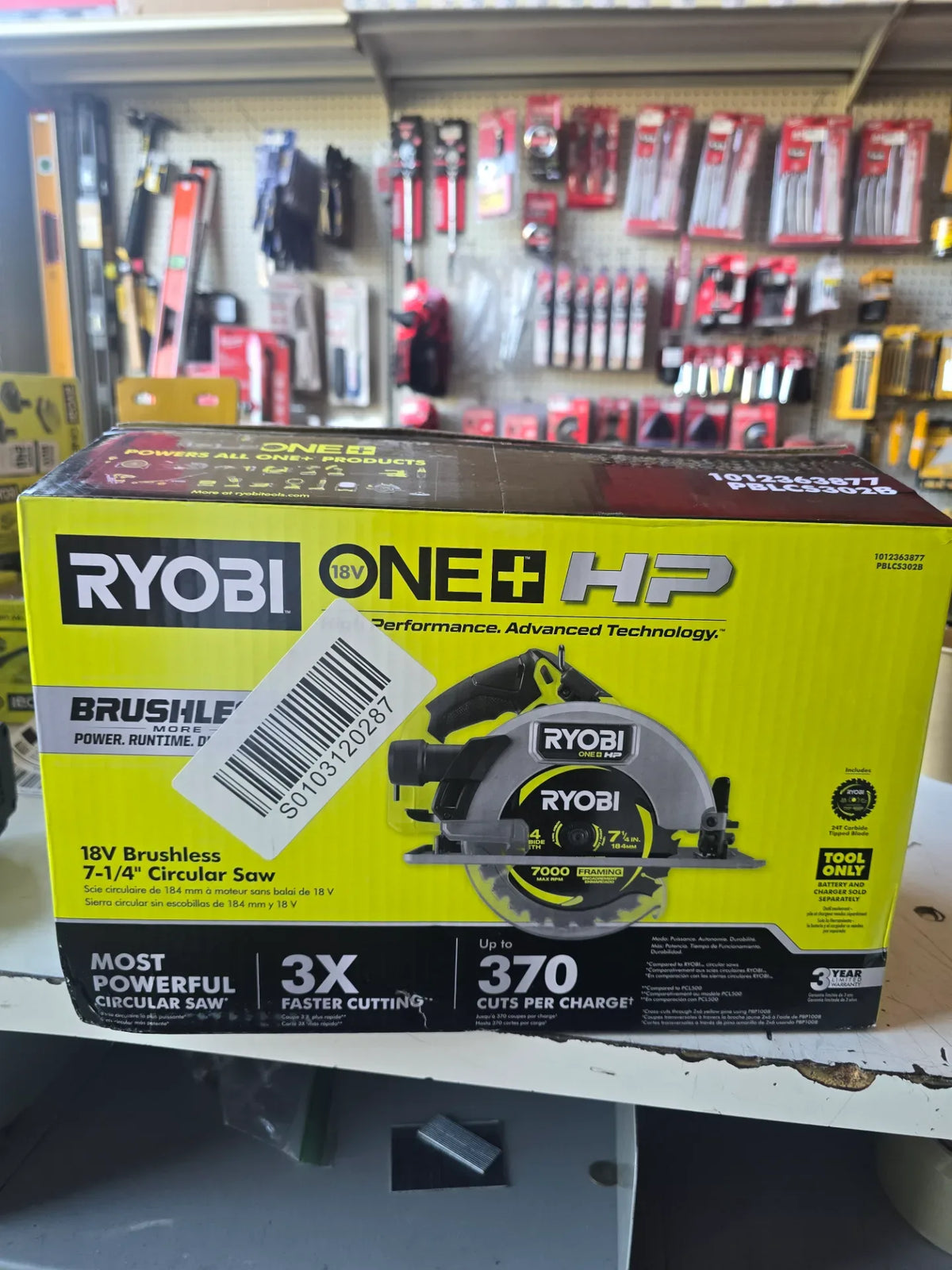 RYOBI PBLCS302B ONE+ HP 18V Brushless Cordless 7-1/4 in. Circular Saw (Tool Only) - New | #condition_new