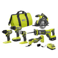 RYOBI ONE+ 18V Cordless 6-Tool Combo Kit with Batteries