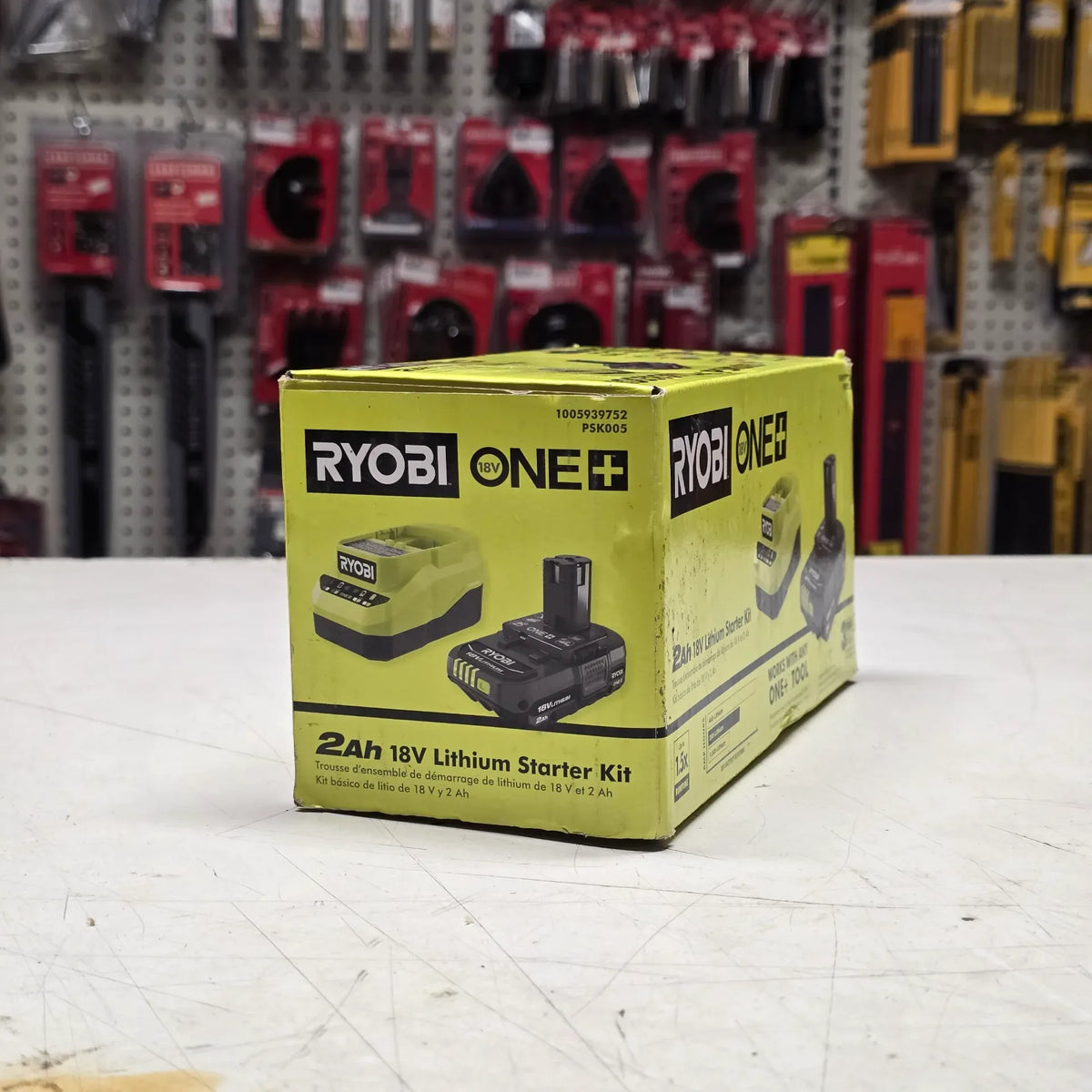 RYOBI PSK005 ONE+ 18V Lithium-Ion 2.0 Ah Compact Battery and Charger Starter Kit - Open Box | #condition_open-box