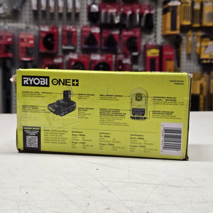 RYOBI PSK005 ONE+ 18V Lithium-Ion 2.0 Ah Compact Battery and Charger Starter Kit - Open Box | #condition_open-box